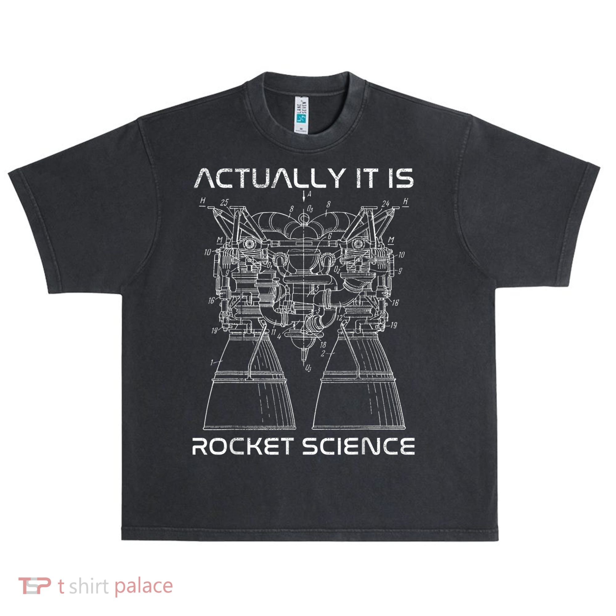 Actually It Is Rocket Science Math Engineering Teacher Urban Oversized Heavyweight T-Shirt