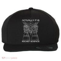 Actually It Is Rocket Science Math Engineering Teacher Wool Snapback Cap thumb 0