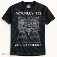Actually It Is Rocket Science Math Engineering Teacher Kids Tie-Dye T-Shirt thumb 0