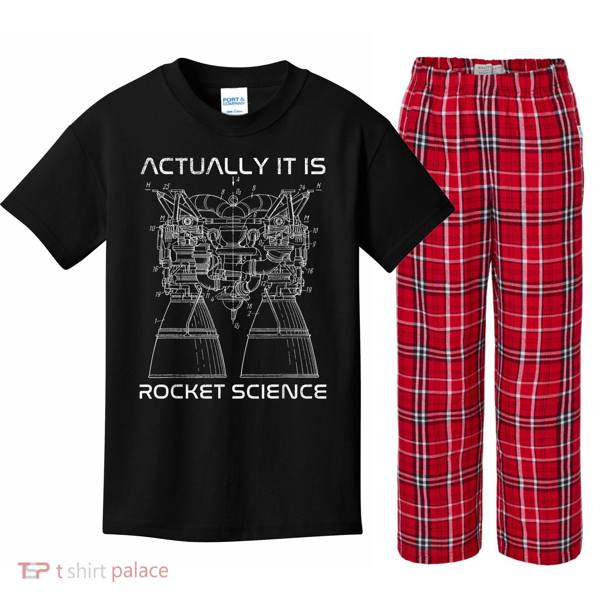 Actually It Is Rocket Science Math Engineering Teacher Kids Plaid Pajama Set
