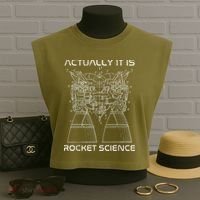 Actually It Is Rocket Science Math Engineering Teacher Garment-Dyed Women's Muscle Tee thumb 3