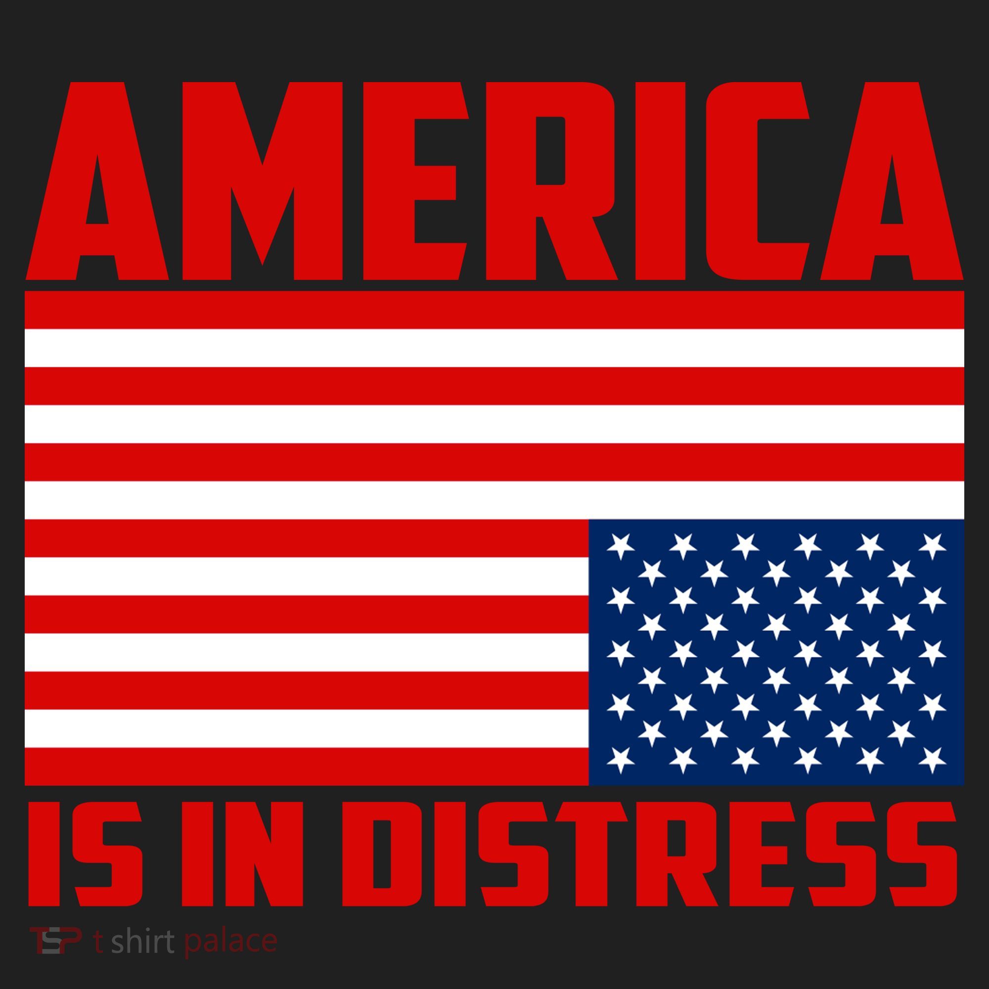America Is In Distress Upside Down Flag Women's Sweatshirt