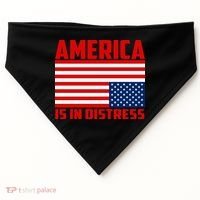America Is In Distress Upside Down Flag USA-Made Doggie Bandana thumb 0