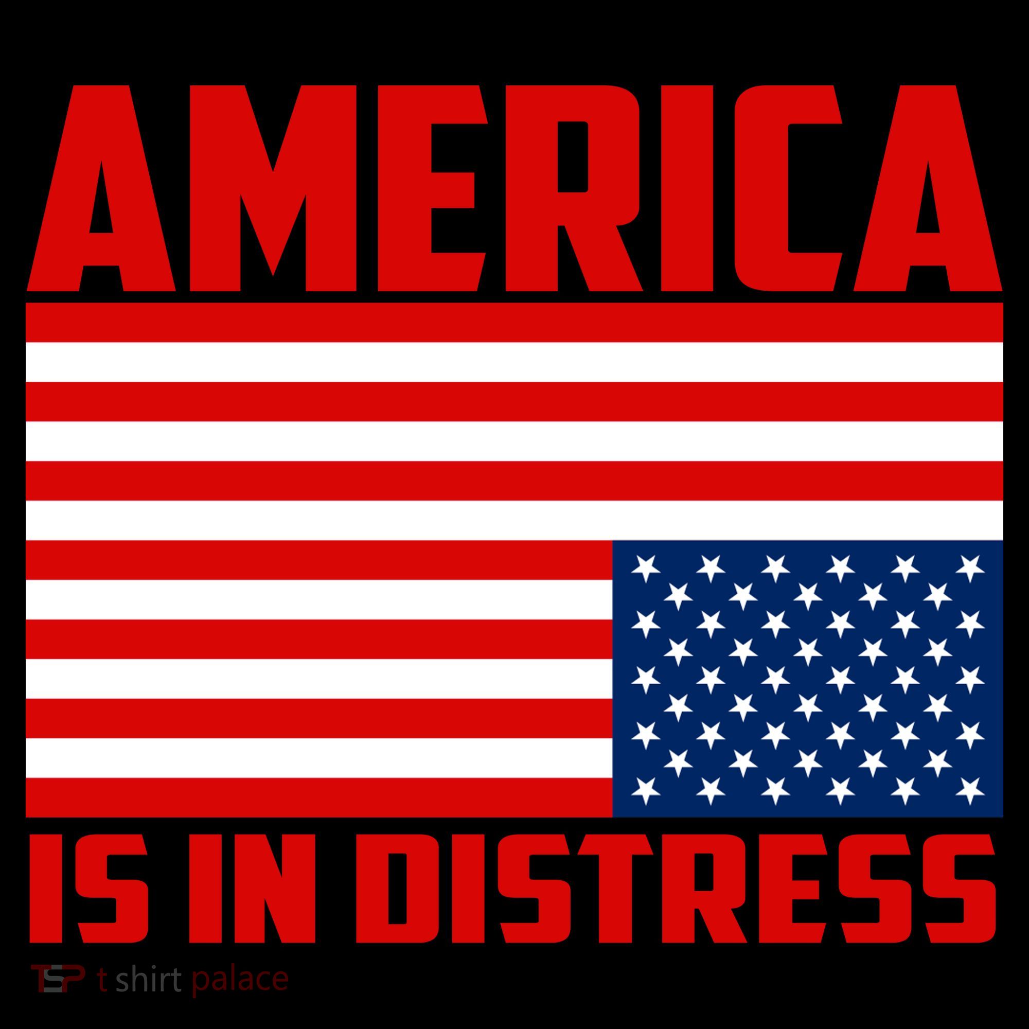 America Is In Distress Upside Down Flag Apron