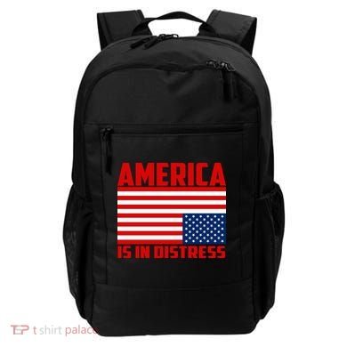 America Is In Distress Upside Down Flag Backpack