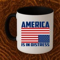 America Is In Distress Upside Down Flag Coffee Mug thumb 2