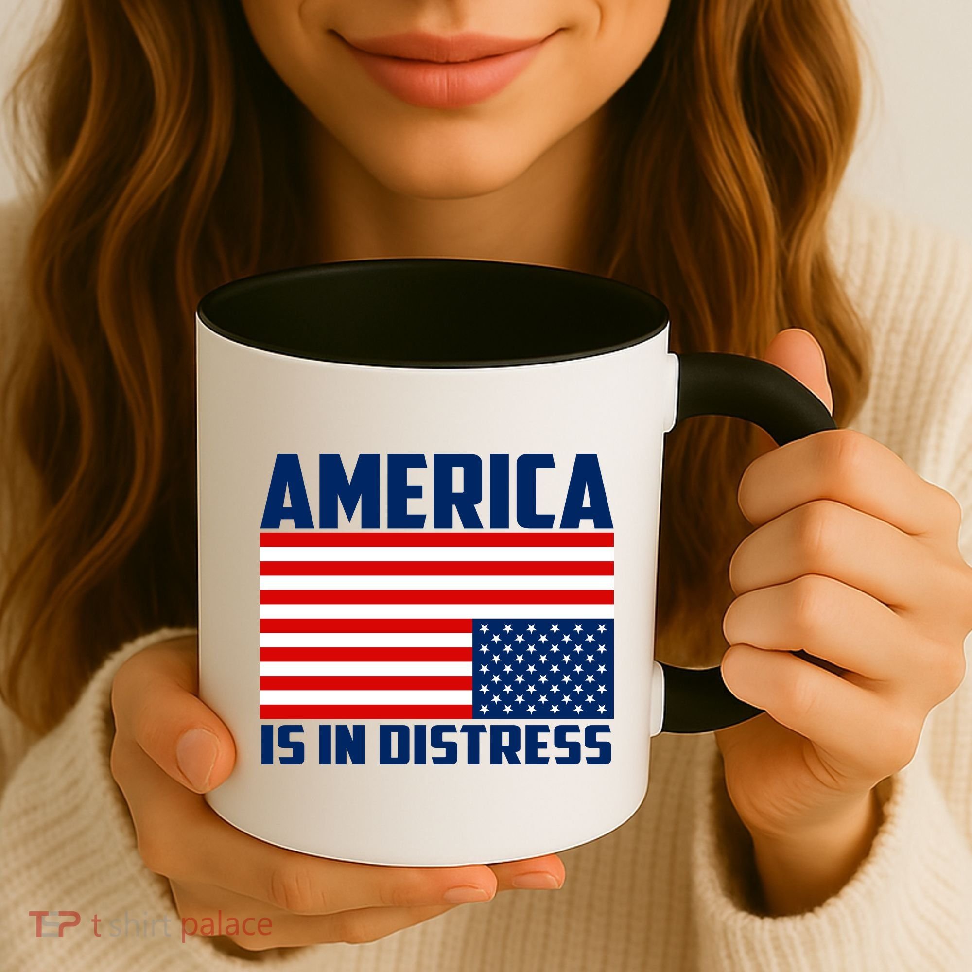 America Is In Distress Upside Down Flag Coffee Mug