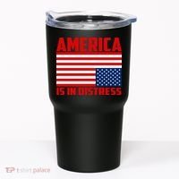 America Is In Distress Upside Down Flag Tumbler thumb 0