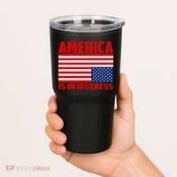 America Is In Distress Upside Down Flag Tumbler thumb 2