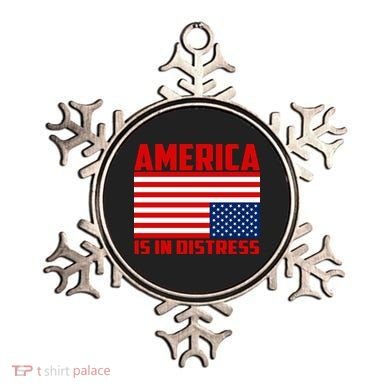 America Is In Distress Upside Down Flag Ornament