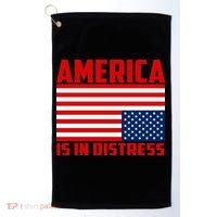 America Is In Distress Upside Down Flag Golf Towel thumb 0