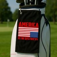 America Is In Distress Upside Down Flag Golf Towel thumb 2