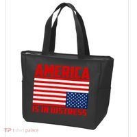 America Is In Distress Upside Down Flag Tote Bag thumb 3