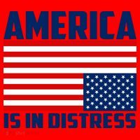 America Is In Distress Upside Down Flag Santa Hat thumb 1