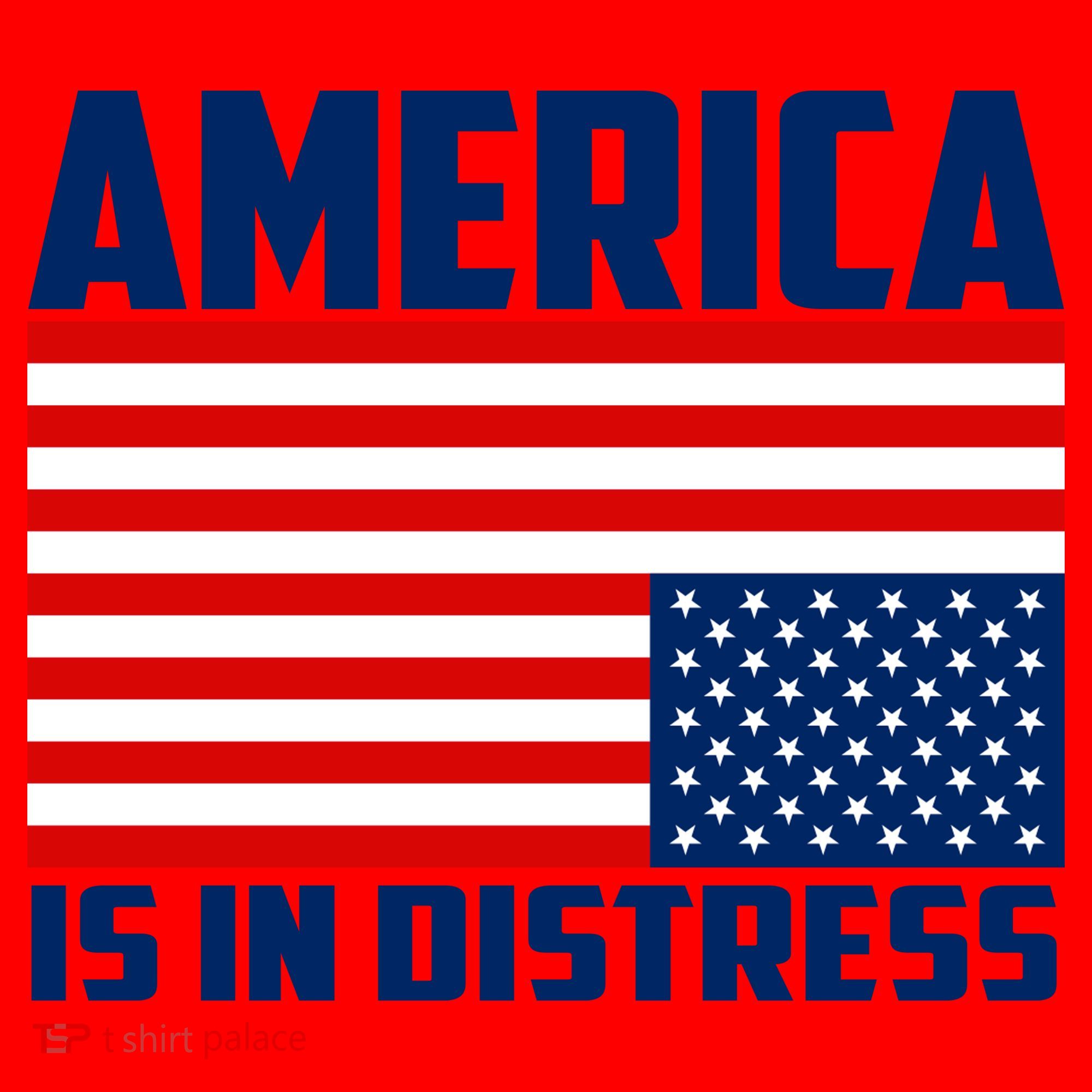 America Is In Distress Upside Down Flag Santa Hat