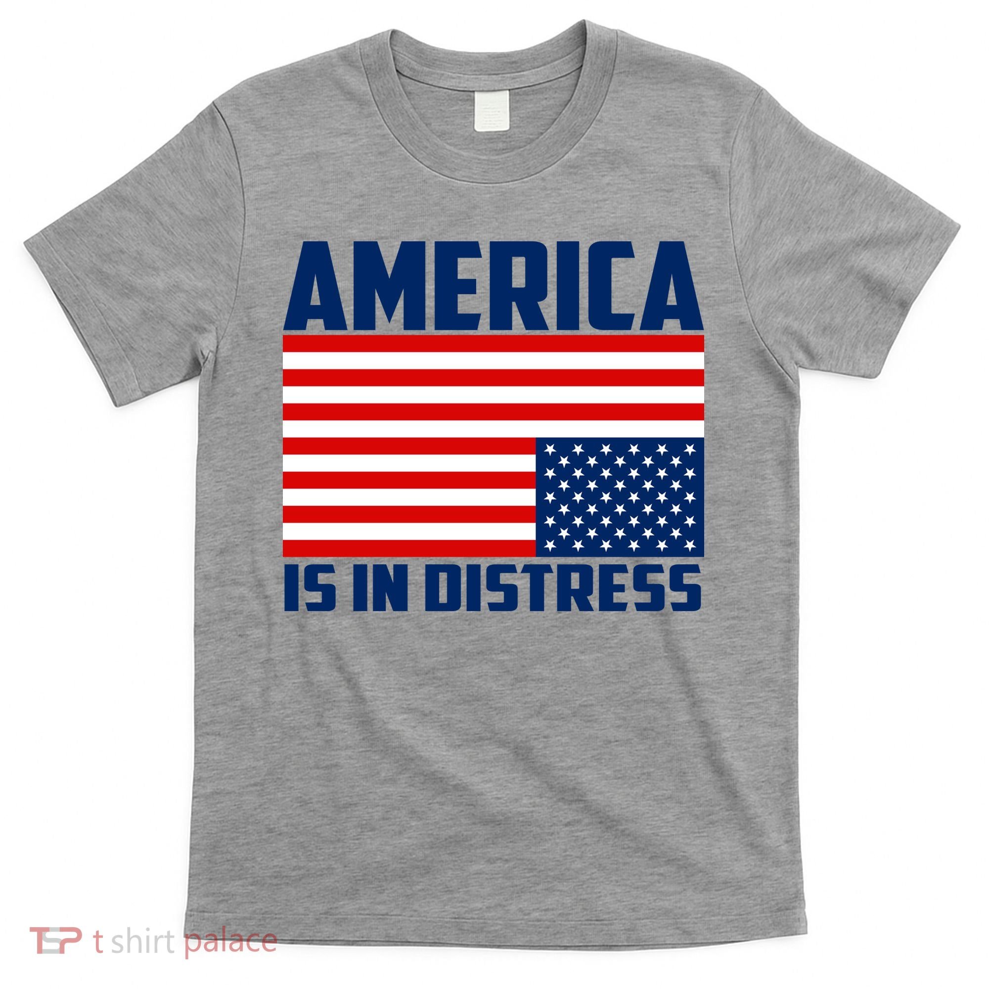 America Is In Distress Upside Down Flag T-Shirt