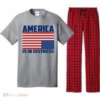 America Is In Distress Upside Down Flag Pajama Set thumb 0