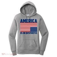 America Is In Distress Upside Down Flag Women's Hoodie thumb 0