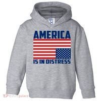 America Is In Distress Upside Down Flag Toddler Hoodie thumb 0