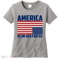 America Is In Distress Upside Down Flag Women's T-Shirt thumb 0