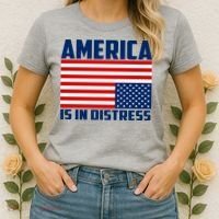 America Is In Distress Upside Down Flag Women's T-Shirt thumb 2