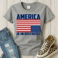 America Is In Distress Upside Down Flag Women's T-Shirt thumb 3