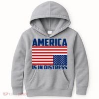 America Is In Distress Upside Down Flag Kids Hoodie thumb 0