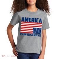 America Is In Distress Upside Down Flag Kids T-Shirt thumb 2