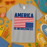 America Is In Distress Upside Down Flag Kids T-Shirt thumb 3