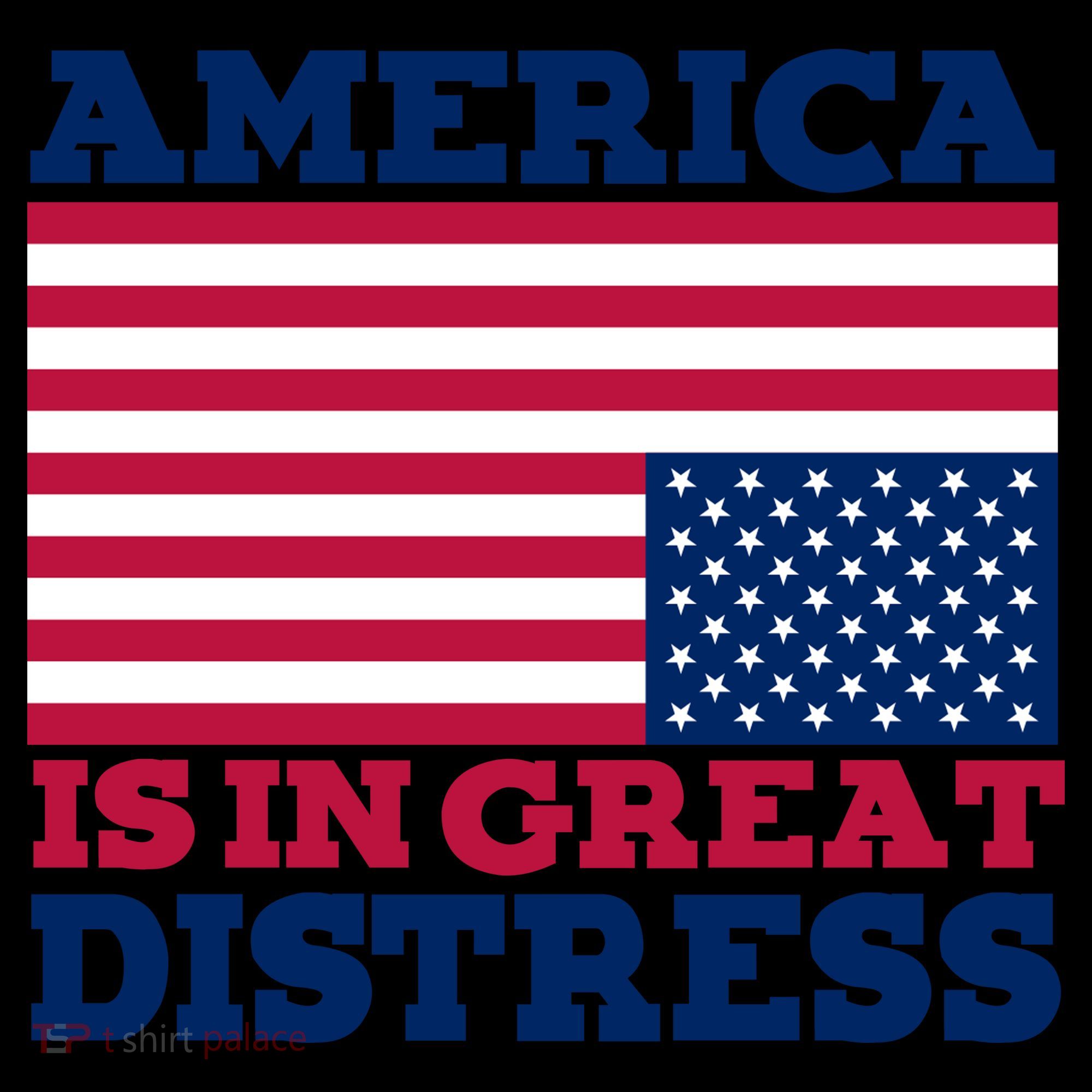 America Is In Great Distress Upside Down Flag Coaster