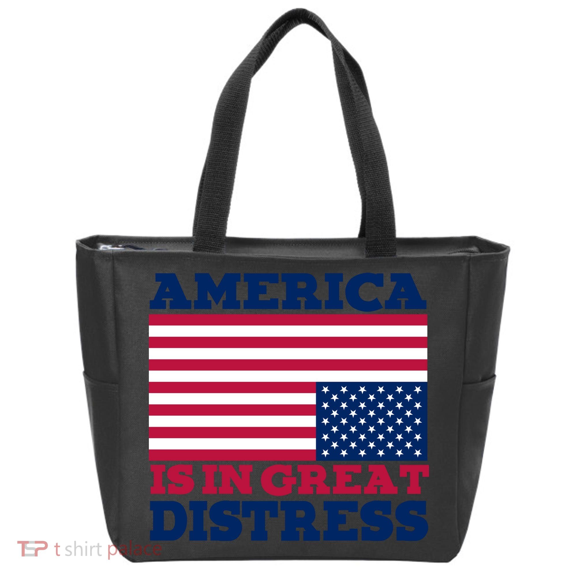 America Is In Great Distress Upside Down Flag Tote Bag
