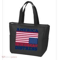 America Is In Great Distress Upside Down Flag Tote Bag thumb 3