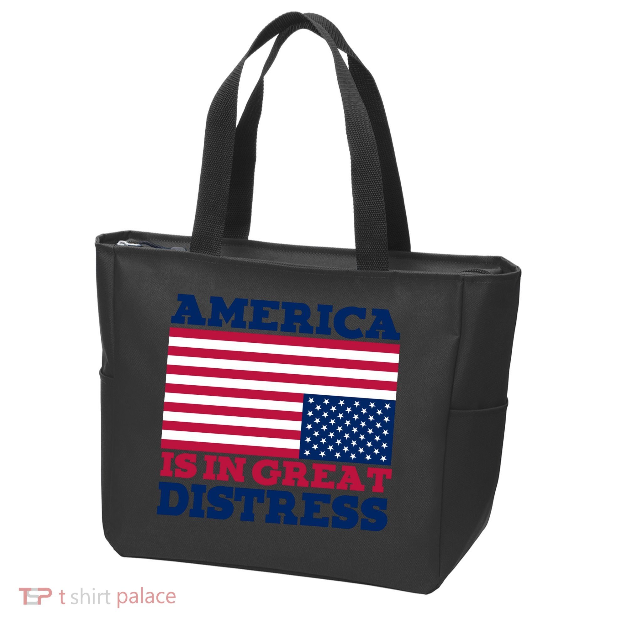 America Is In Great Distress Upside Down Flag Tote Bag