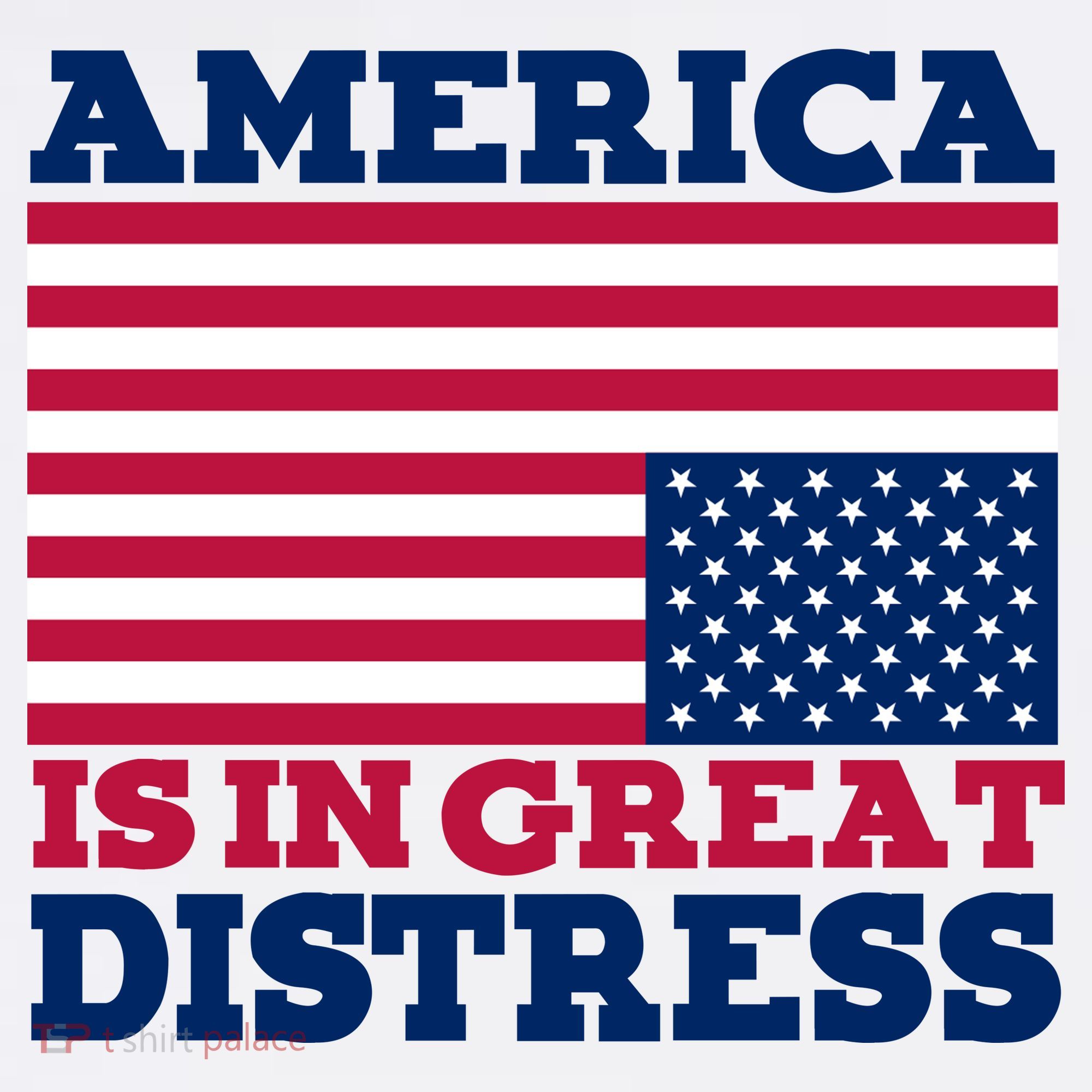 America Is In Great Distress Upside Down Flag USA-Made Doggie Bandana