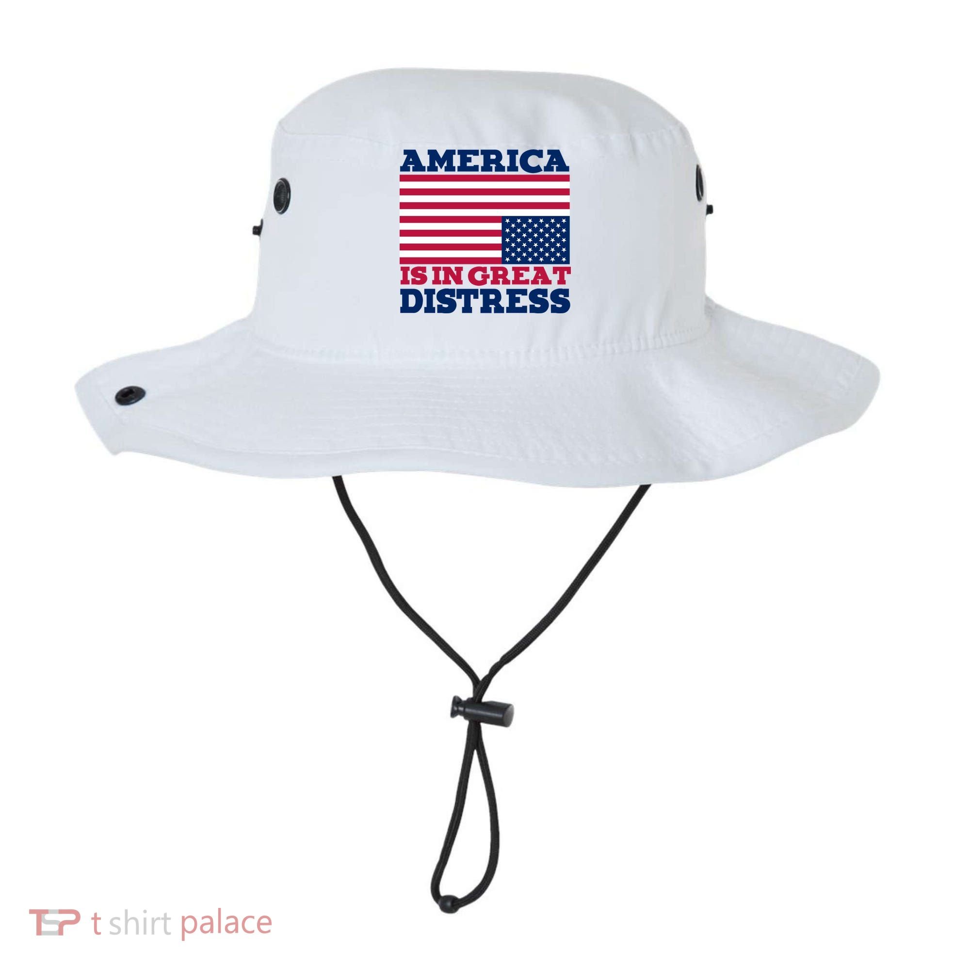 America Is In Great Distress Upside Down Flag Bucket Hat