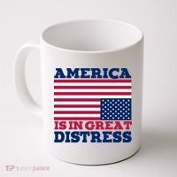 America Is In Great Distress Upside Down Flag Coffee Mug thumb 0