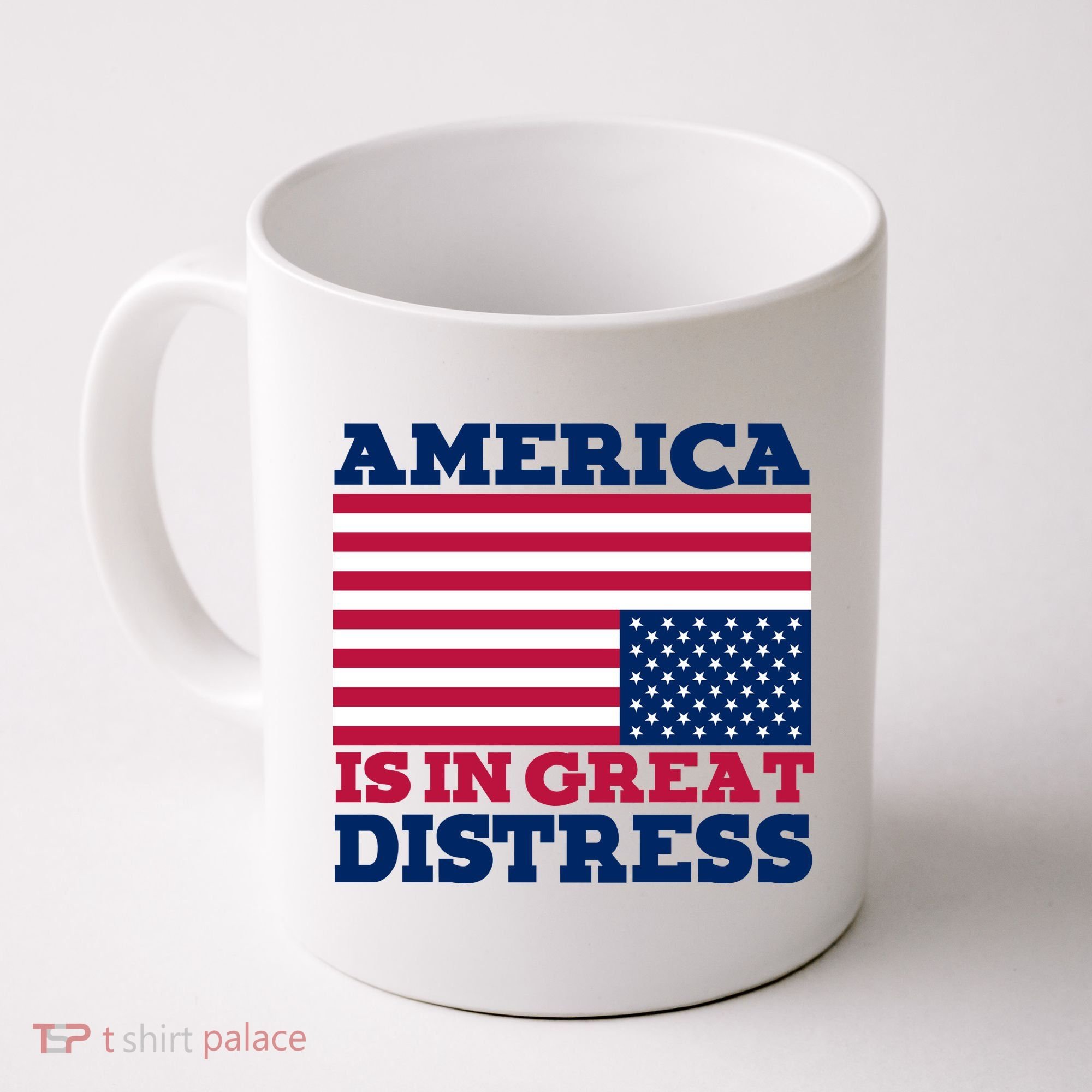 America Is In Great Distress Upside Down Flag Coffee Mug