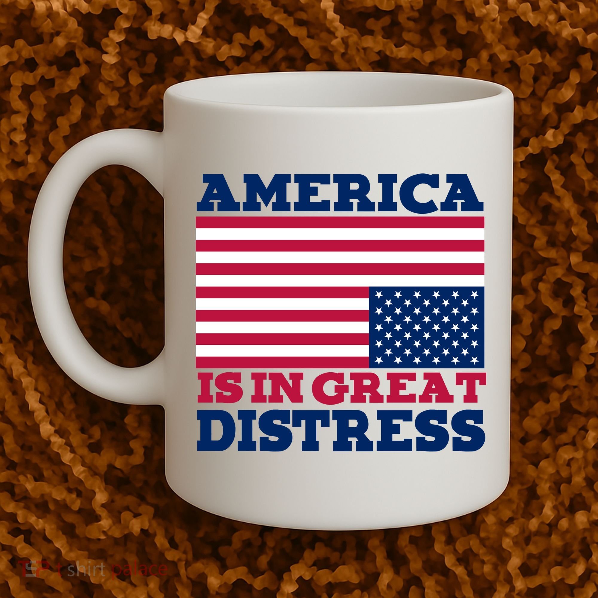 America Is In Great Distress Upside Down Flag Coffee Mug