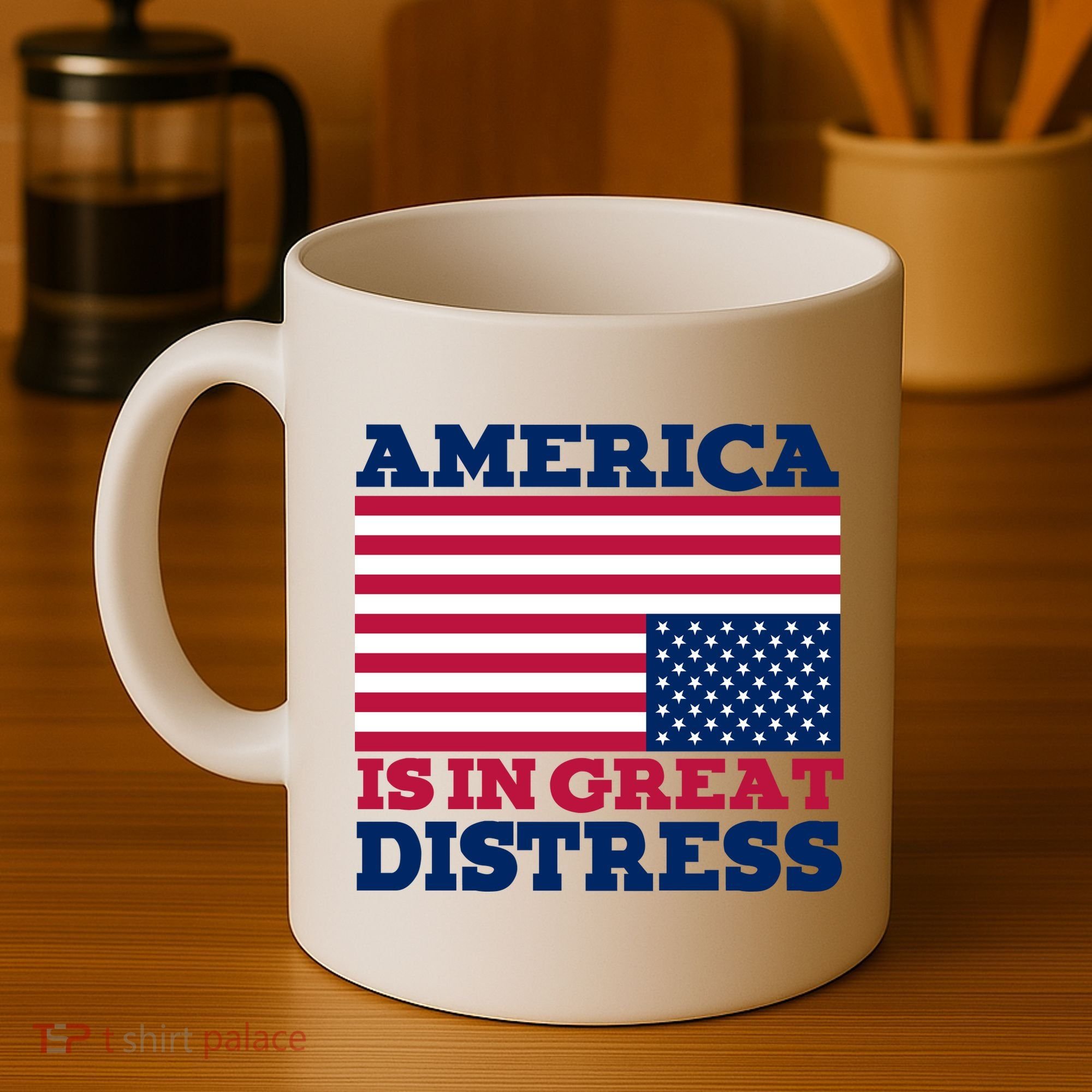 America Is In Great Distress Upside Down Flag Coffee Mug