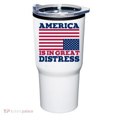 America Is In Great Distress Upside Down Flag Tumbler