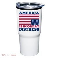 America Is In Great Distress Upside Down Flag Tumbler thumb 0