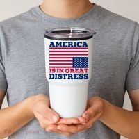 America Is In Great Distress Upside Down Flag Tumbler thumb 2
