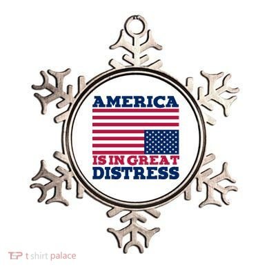 America Is In Great Distress Upside Down Flag Ornament