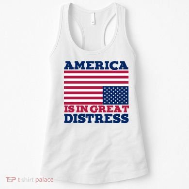 America Is In Great Distress Upside Down Flag Women's Tank Top