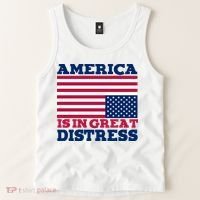 America Is In Great Distress Upside Down Flag Tank Top thumb 2