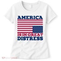 America Is In Great Distress Upside Down Flag Women's T-Shirt thumb 0