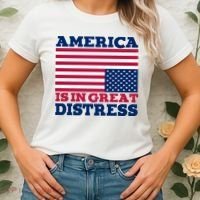 America Is In Great Distress Upside Down Flag Women's T-Shirt thumb 2