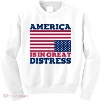America Is In Great Distress Upside Down Flag Kids Sweatshirt thumb 0
