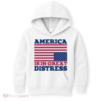 America Is In Great Distress Upside Down Flag Kids Hoodie thumb 0