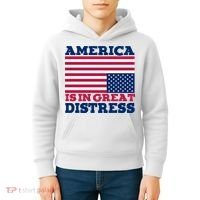 America Is In Great Distress Upside Down Flag Kids Hoodie thumb 4